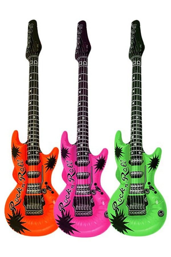 opblaasbare gitaar div kleuren 90 cm party