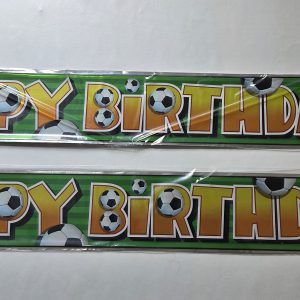2 x  Voetbal Happy Birthday Banner