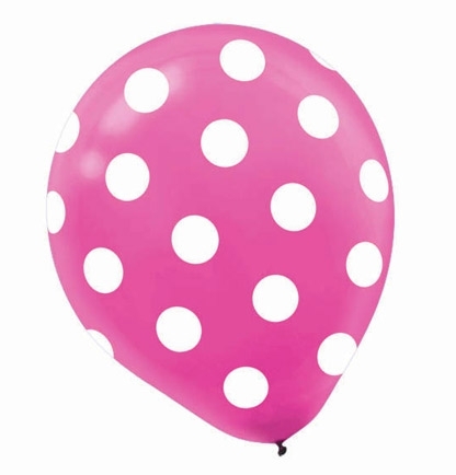 Roze ballon met stippen