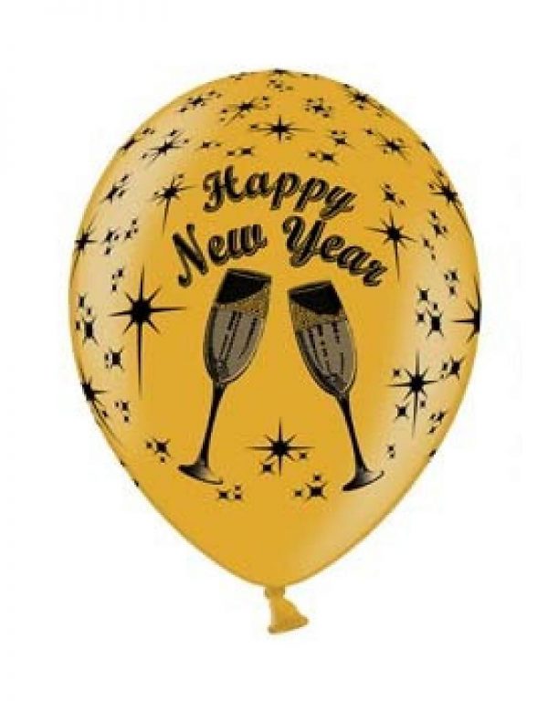 happy new year ballonnen goud