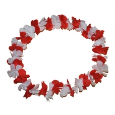 hawaii krans rood wit