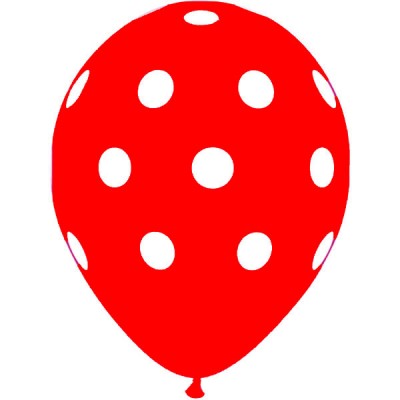 rode ballon met stippen