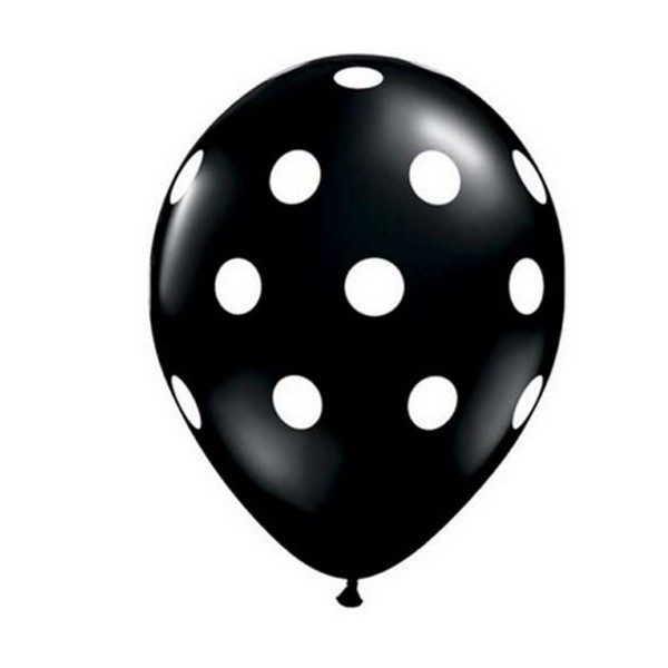 zwarte ballon met stippen