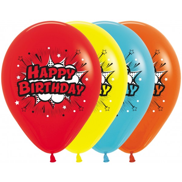 Happy birthday ballonnen div kleuren