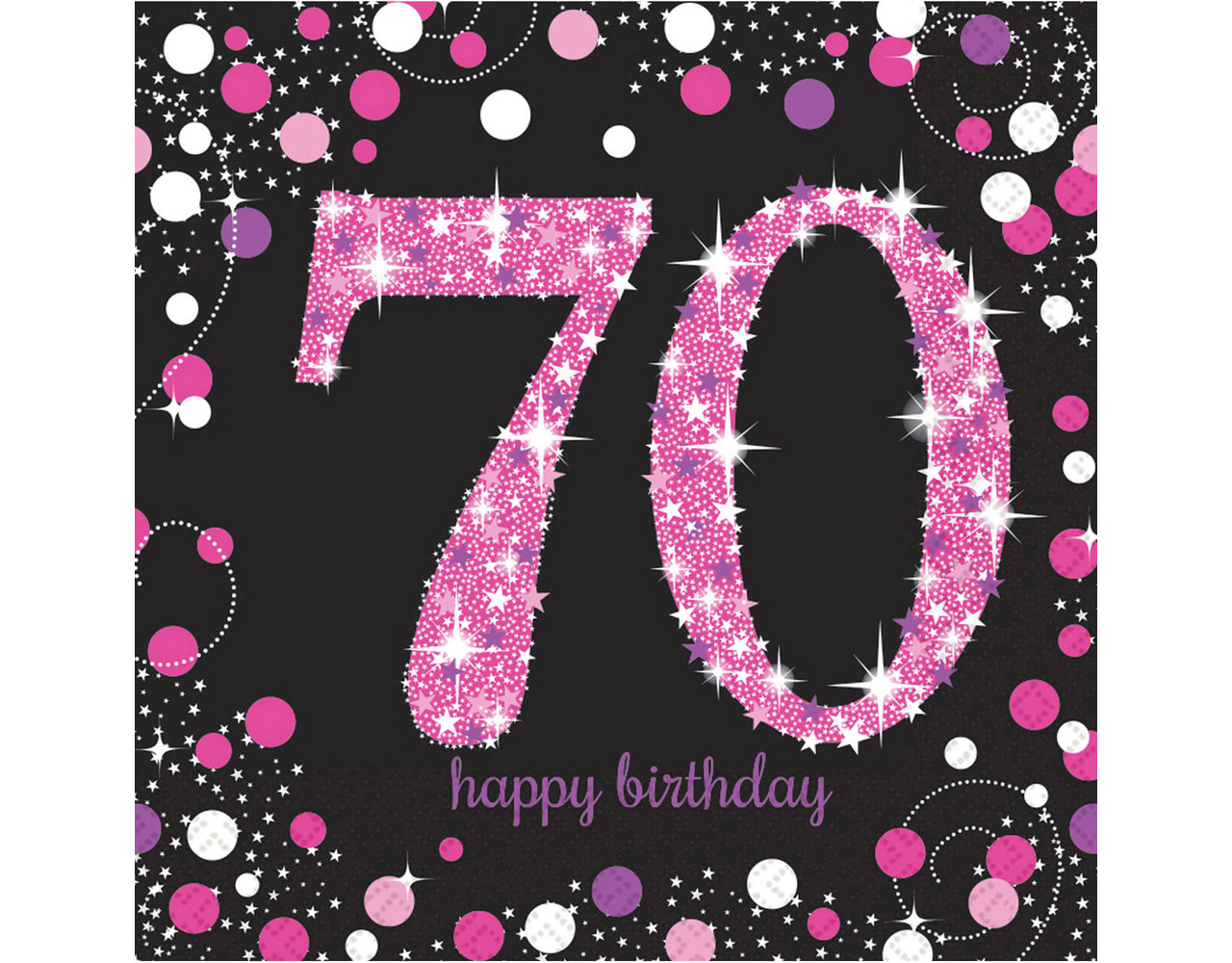 servetten-70-jaar-happy-birthday-roze-33cm-16st