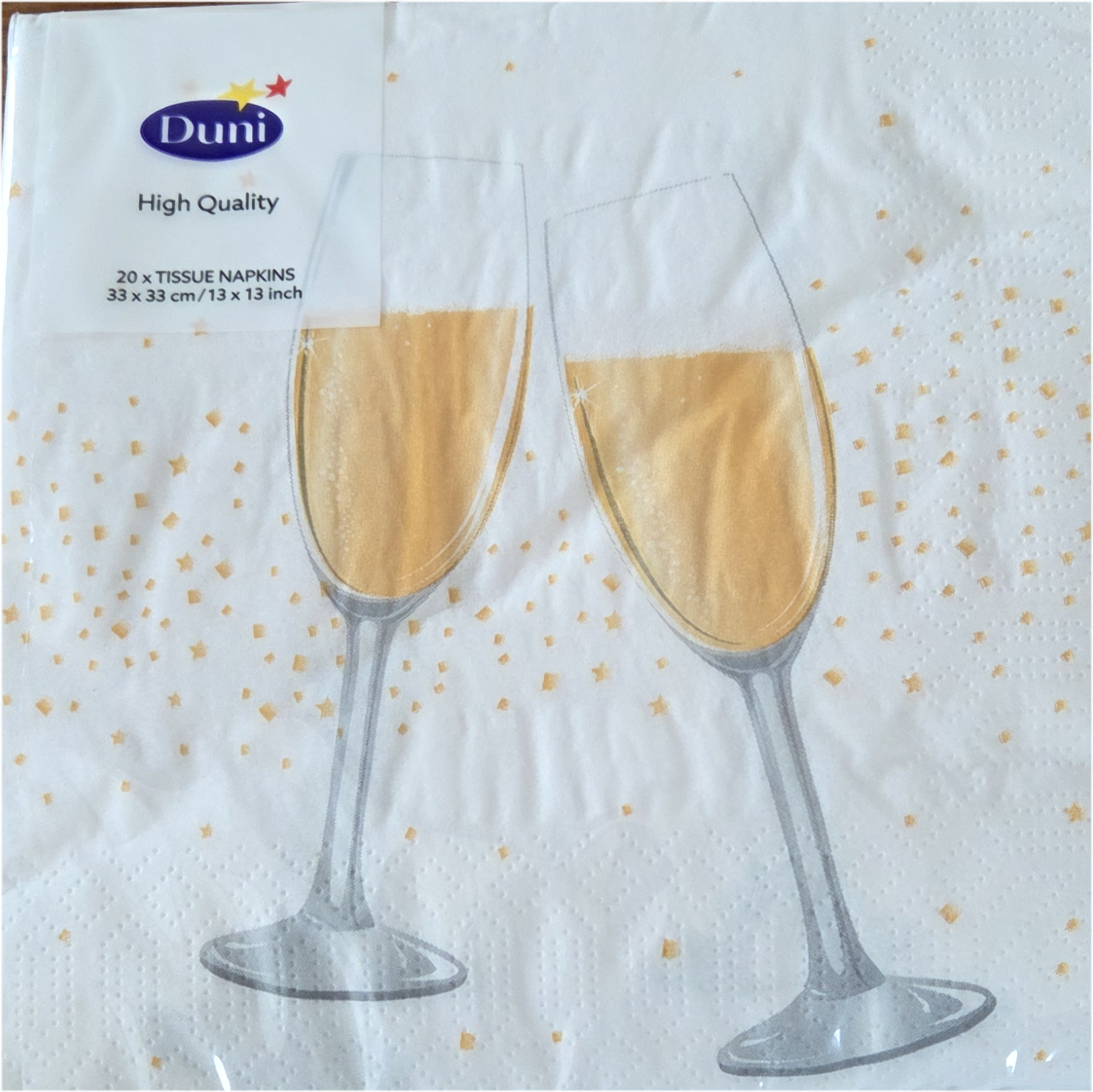 servetten champagne galzen