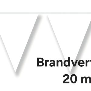Vlaggenlijn Wit Xl Brandvertragend 20 meter .