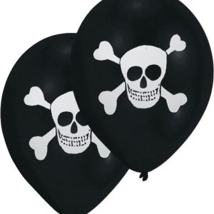Ballonnen  Doodskop 8 stuks