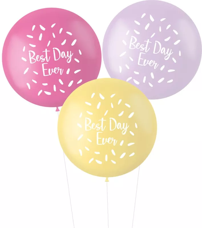 Ballonnen-XL-Meerkleurig-Latex-3-Stuks-80cm Ballonnen-XL-Meerkleurig-Latex-3-Stuks-80cm