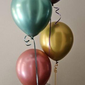 50 Chroom Ballonnen 5 kleuren.