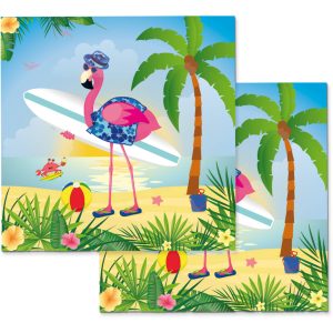 Servetten Flamingo strand