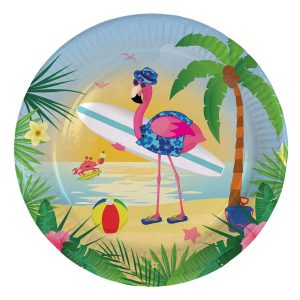 Folieballon Flamingo strand