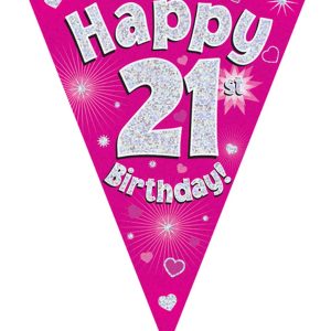 Folie Vlaggenlijn  Happy 21 Birthday !