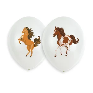 6 latex ballonnen mooie paarden 27 cm