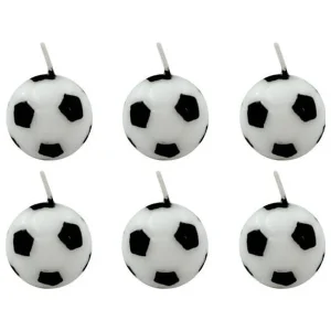 6 x Taart Kaarsjes  voetbal