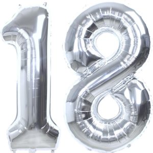 Folie ballon 18 Zilver 86 cm