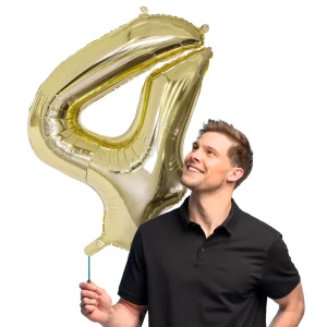 Folie ballon 4 Goud 86 cm