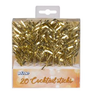 Luxe Cocktail prikkers Goud Kleur 20 stuks
