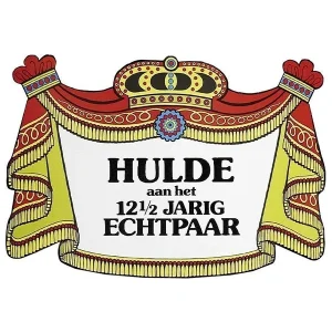 2 x Kroonschild "Hulde aan het 12,5 Jarig Echtpaar "