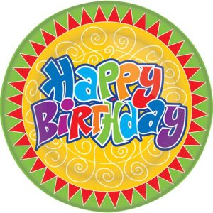 16 x Feestborden Happy Birthday
